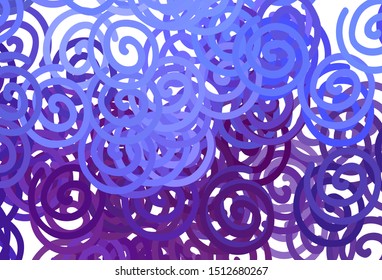 Light Blue, Red vector template with curved lines. Geometric illustration in abstract style with gradient.  Pattern for your business design.