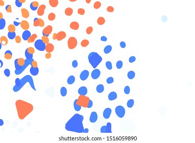 Light Blue, Red vector template with chaotic shapes. Simple colorful illustration with abstract gradient shapes. Simple design for your web site.