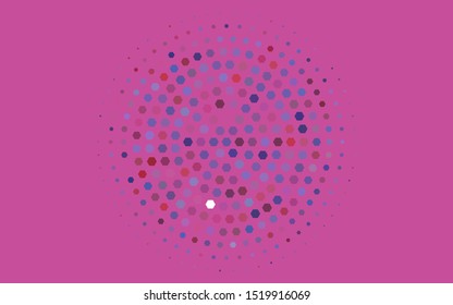 Light Blue, Red vector template in hexagonal style. Colorful hexagons on white backdrop. Pattern can for your ad, booklets.