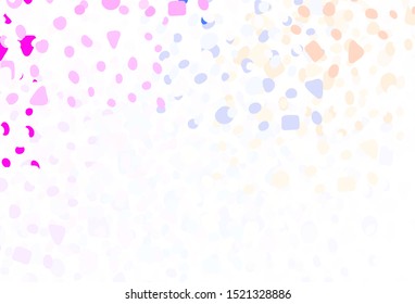 Light Blue, Red vector template with chaotic shapes. Modern abstract illustration with colorful random forms. Elegant design for wallpapers.
