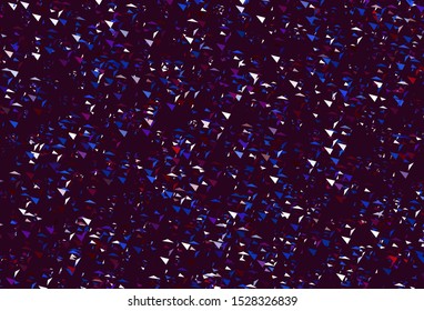 Light Blue, Red vector template with crystals, triangles. Triangles on abstract background with colorful gradient. Pattern for commercials.