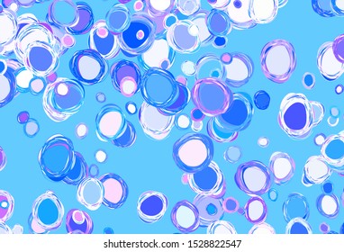 Light Blue, Red vector template with circles. Illustration with set of shining colorful abstract circles. Pattern for textures of wallpapers.