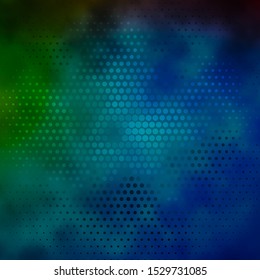 Light Blue, Red vector template with circles. Illustration with set of shining colorful abstract spheres. Pattern for business ads.