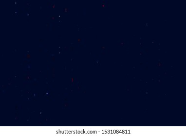 Light Blue, Red vector template with math simbols. Colored mathematic signs with gradient on white background. Pattern for ads, booklets, leaflets of education.