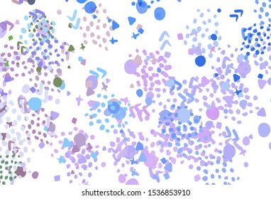 Light Blue, Red vector template with chaotic shapes. Modern abstract illustration with colorful random forms. Best smart design for your business.