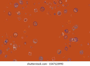 Light Blue, Red vector template with organic meal. Illustration with set of fresh food in doodle style. Pattern for menu of cafes, bars, restaurants.