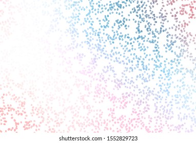 Light Blue, Red vector template with circles. Blurred bubbles on abstract background with colorful gradient. Template for your brand book.