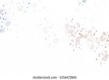 Light Blue, Red vector template with chaotic shapes. Illustration with colorful gradient shapes in abstract style. Simple design for your web site.
