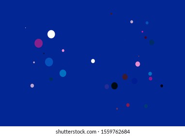 Light Blue, Red vector template with circles. Illustration with set of shining colorful abstract circles. Design for posters, banners.