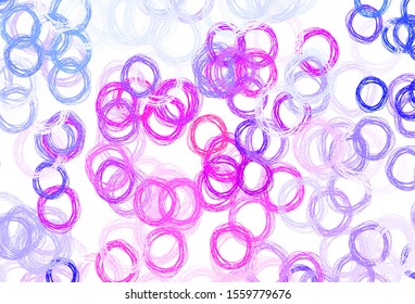 Light Blue, Red vector template with circles. Glitter abstract illustration with blurred drops of rain. Design for poster, banner of websites.