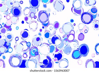 Light Blue, Red vector template with circles. Blurred decorative design in abstract style with bubbles. New template for your brand book.