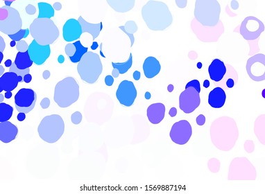 Light Blue, Red vector template with circles. Blurred decorative design in abstract style with bubbles. New template for your brand book.