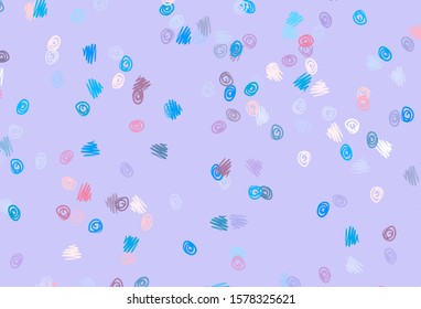 Light Blue, Red vector template with circles. Abstract illustration with colored bubbles in nature style. Pattern for beautiful websites.