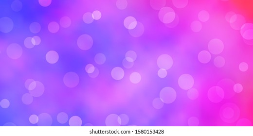 Light Blue, Red vector template with circles. Abstract illustration with colorful spots in nature style. Pattern for websites.