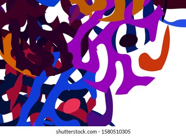 Light Blue, Red vector template with chaotic shapes. Decorative design in abstract style with random forms. Simple design for your web site.
