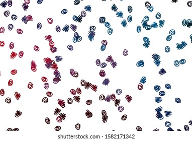 Light Blue, Red vector template with circles. Glitter abstract illustration with blurred drops of rain. Design for business adverts.