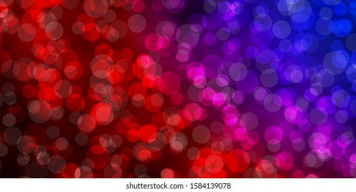 Light Blue, Red vector template with circles. Illustration with set of shining colorful abstract spheres. Design for posters, banners.