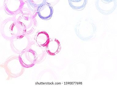 Light Blue, Red vector template with circles. Beautiful colored illustration with blurred circles in nature style. Design for your business advert.