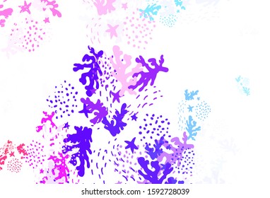 Light Blue, Red vector template with chaotic shapes. Modern abstract illustration with colorful random forms. Background for a cell phone.