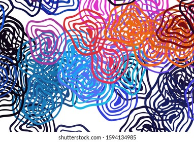 Light Blue, Red vector template with wry lines. Creative illustration in halftone style with gradient. A completely new design for your business.
