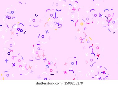 Light Blue, Red vector template with math simbols. Shining colorful illustration with isolated Digit signs. Pattern for posters, banners of math books.
