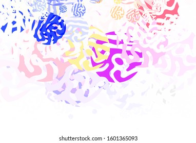 Light Blue, Red vector template with chaotic shapes. Decorative design in abstract style with random forms. Best smart design for your business.
