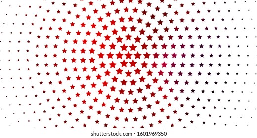 Light Blue, Red vector template with neon stars. Blur decorative design in simple style with stars. Pattern for new year ad, booklets.