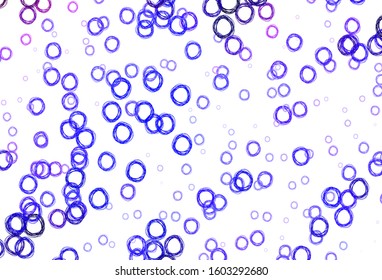 Light Blue, Red vector template with circles. Blurred decorative design in abstract style with bubbles. Pattern for futuristic ad, booklets.
