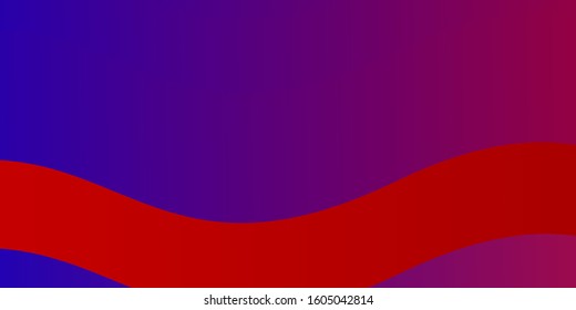 Light Blue, Red vector template with wry lines. Illustration in abstract style with gradient curved.  Design for your business promotion.