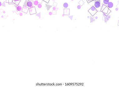Light Blue, Red vector template with crystals, circles, squares. Abstract illustration with colorful dots, lines, cubes. Pattern for commercials.