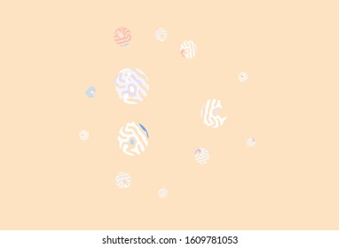 Light Blue, Red vector template with circles. Glitter abstract illustration with blurred drops of rain. Pattern for textures of wallpapers.