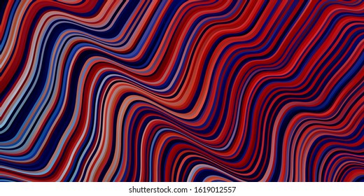 Light Blue, Red vector template with lines. Abstract gradient illustration with wry lines. Pattern for websites, landing pages.