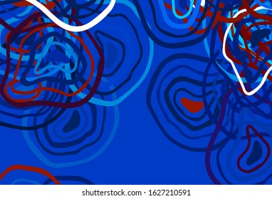 Light Blue, Red vector template with wry lines. Colorful illustration in abstract style with gradient. A completely new design for your business.