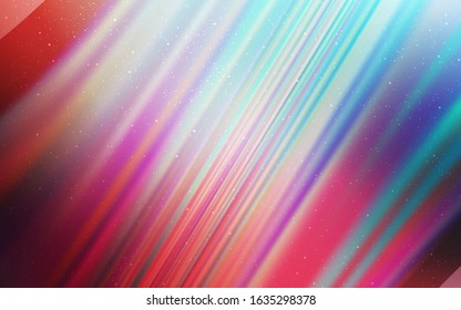 Light Blue, Red vector template with space stars. Blurred decorative design in simple style with galaxy stars. Pattern for astronomy websites.