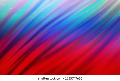 Light Blue, Red vector template with space stars. Shining colored illustration with bright astronomical stars. Pattern for astrology websites.