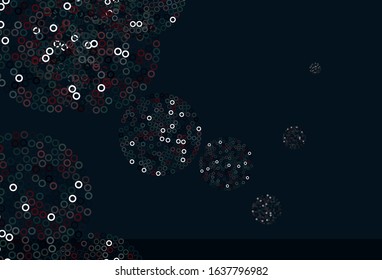 Light Blue, Red vector template with circles. Blurred bubbles on abstract background with colorful gradient. Pattern for ads, leaflets.