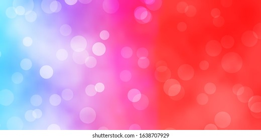 Light Blue, Red vector template with circles. Abstract colorful disks on simple gradient background. New template for a brand book.