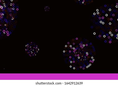 Light Blue, Red vector template with circles. Illustration with set of shining colorful abstract circles. Pattern for futuristic ad, booklets.