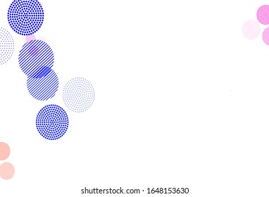 Light Blue, Red vector template with circles. Glitter abstract illustration with blurred drops of rain. Design for poster, banner of websites.