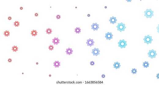 Light Blue, Red vector template with abstract forms. Modern abstract illustration with gradient random forms. Background for cell phones.