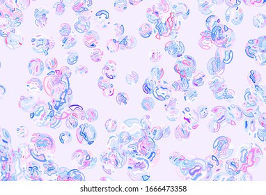Light Blue, Red vector template with chaotic shapes. Decorative design in abstract style with random forms. Best smart design for your business.