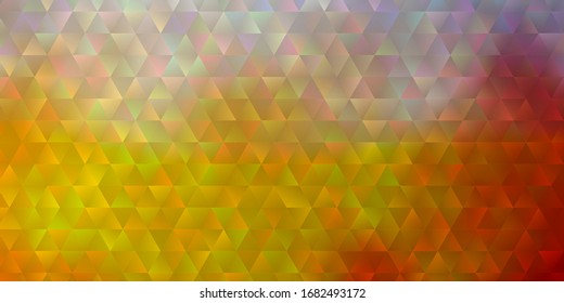 Light Blue, Red vector template with crystals, triangles. Decorative design in abstract style with triangles. Best design for posters, banners.