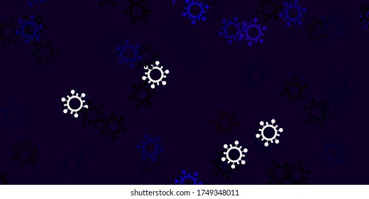 Light blue, red vector template with flu signs. Abstract illustration with biological gradient shapes. Simple drawing against danger fever.