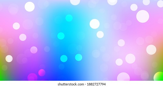 Light blue, red vector template with circles. Illustration with set of shining colorful abstract spheres. New template for a brand book.