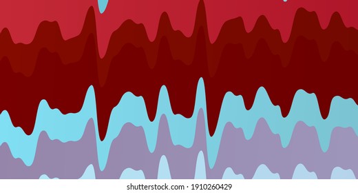 Light Blue, Red vector template with curved lines. Illustration in abstract style with gradient curved.  Pattern for booklets, leaflets.