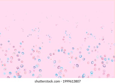Light Blue, Red vector template with circles. Blurred bubbles on abstract background with colorful gradient. Design for business adverts.