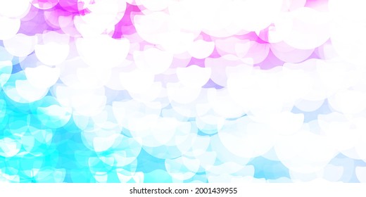 Light Blue, Red vector template with circles. Abstract illustration with colorful spots in nature style. Pattern for wallpapers, curtains.