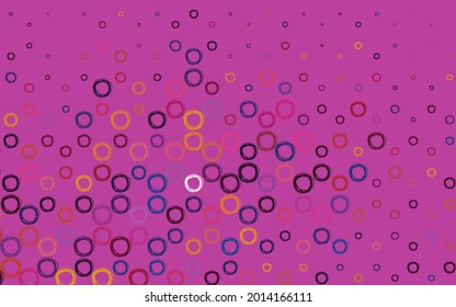 Light Blue, Red vector template with circles. Glitter abstract illustration with blurred drops of rain. Pattern for textures of wallpapers.