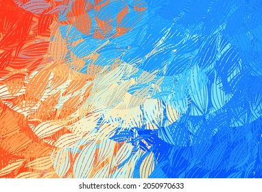 Light Blue, Red vector template with chaotic shapes. Simple colorful illustration with abstract gradient shapes. Background for a cell phone.
