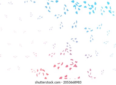 Plantilla de vector rojo, azul claro, con formas memphis. Ilustración simple y colorida con formas abstractas de gradiente. Diseño moderno para su tarjeta de visita.